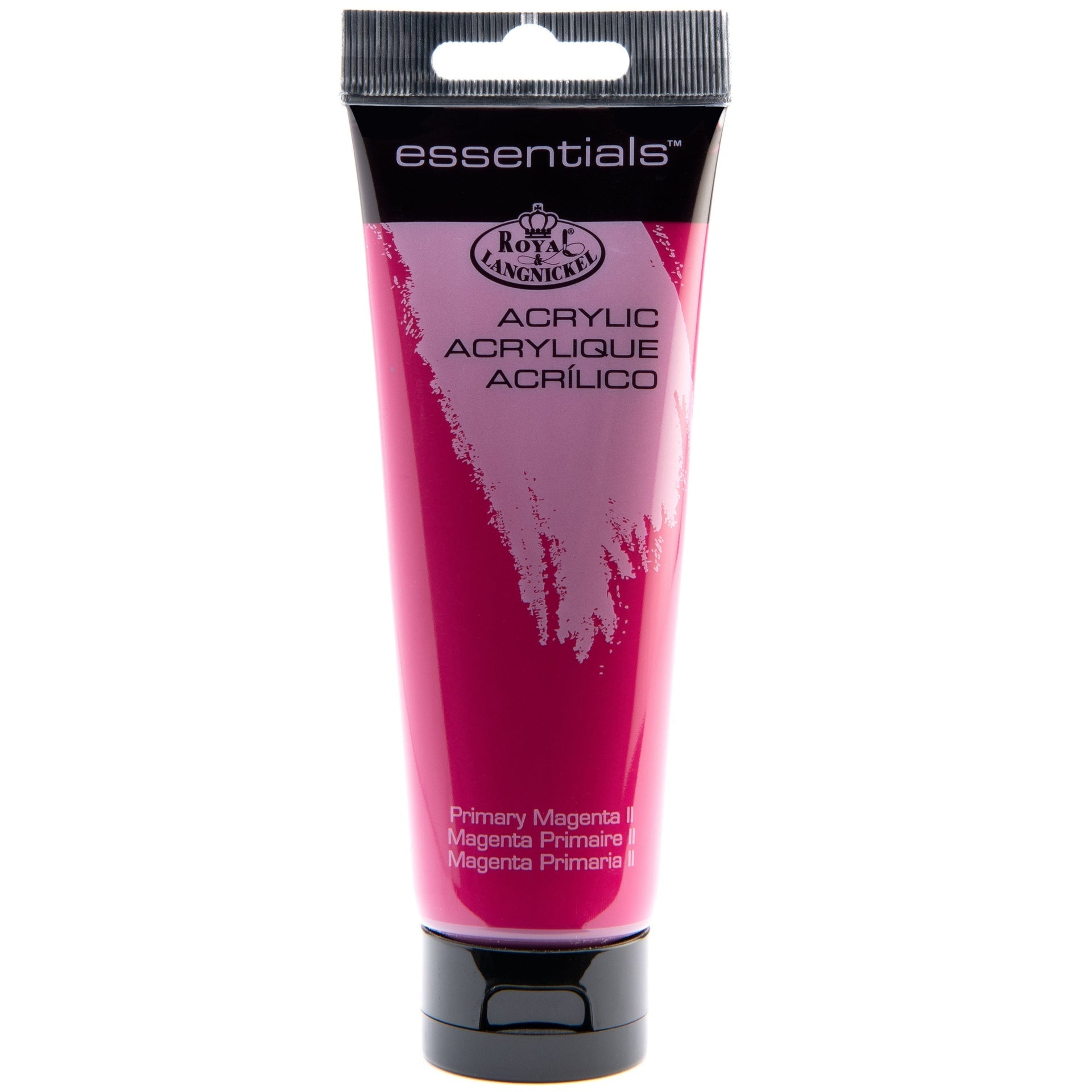 RAA-122 - Essentials™ Primary Magenta II 120 ml Acrylic Paint Tube on white