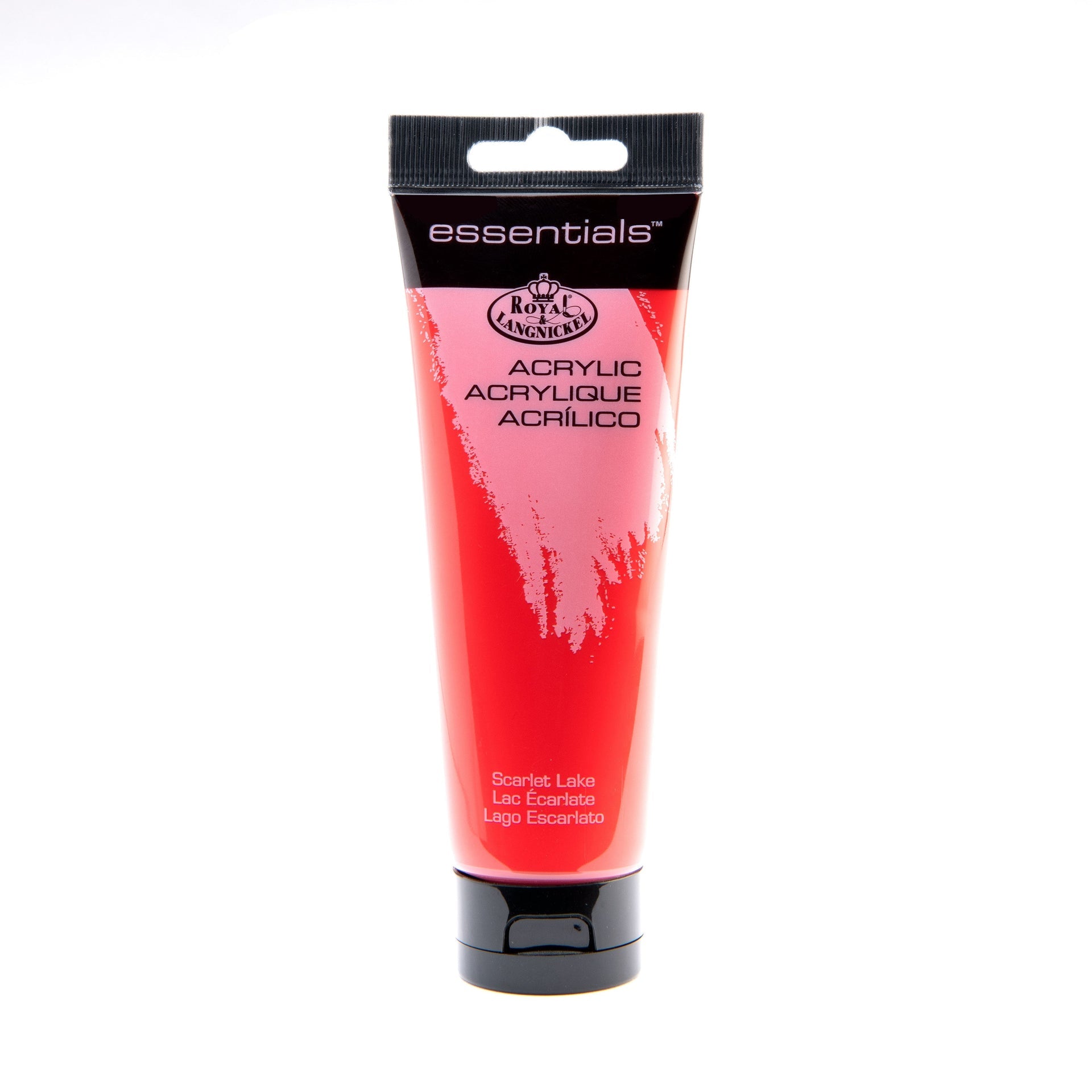 RAA-136 - Essentials™ Scarlet Lake 120 ml Acrylic Paint Tube on white