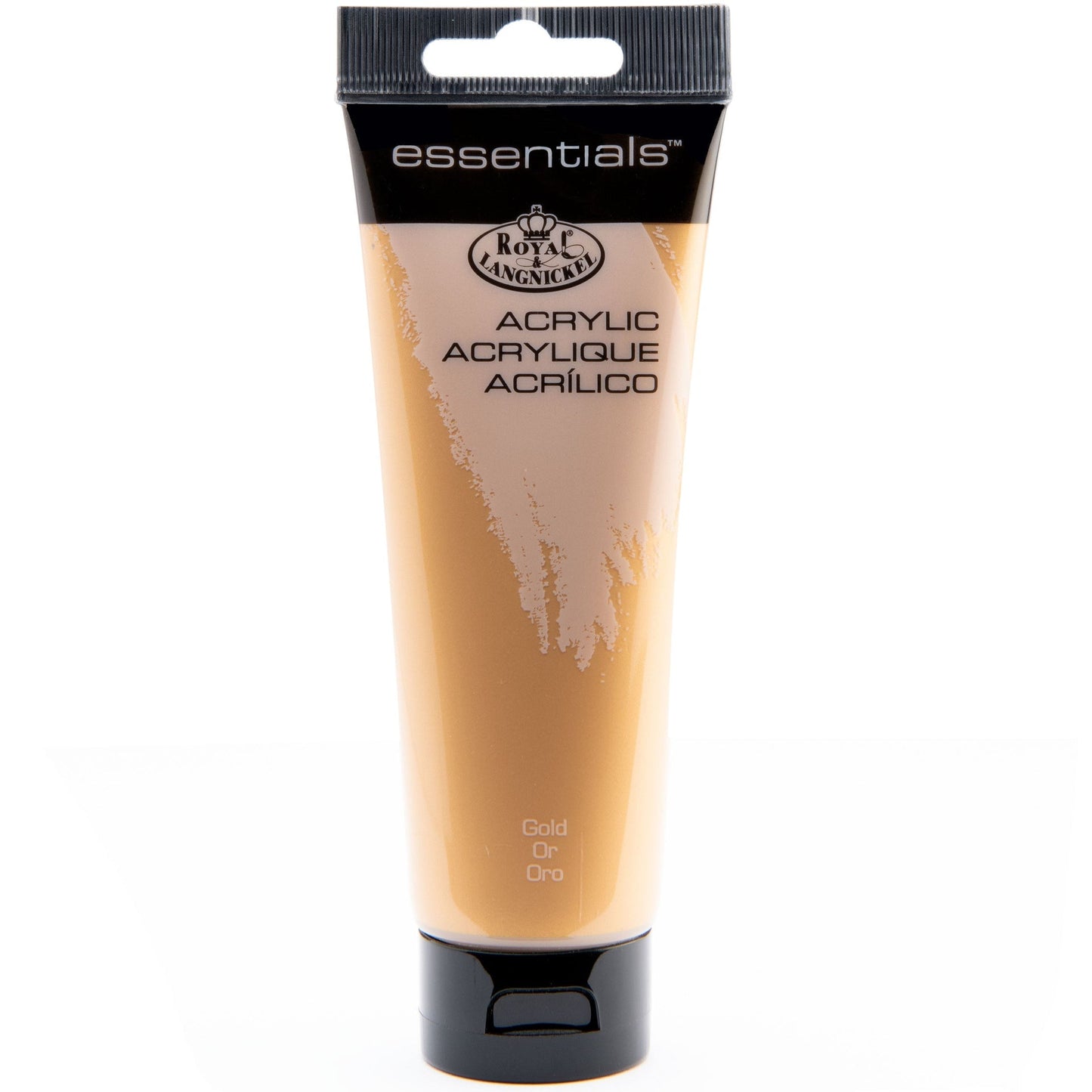 RAA-141 - Essentials™ Gold 120 ml Acrylic Paint Tube on white