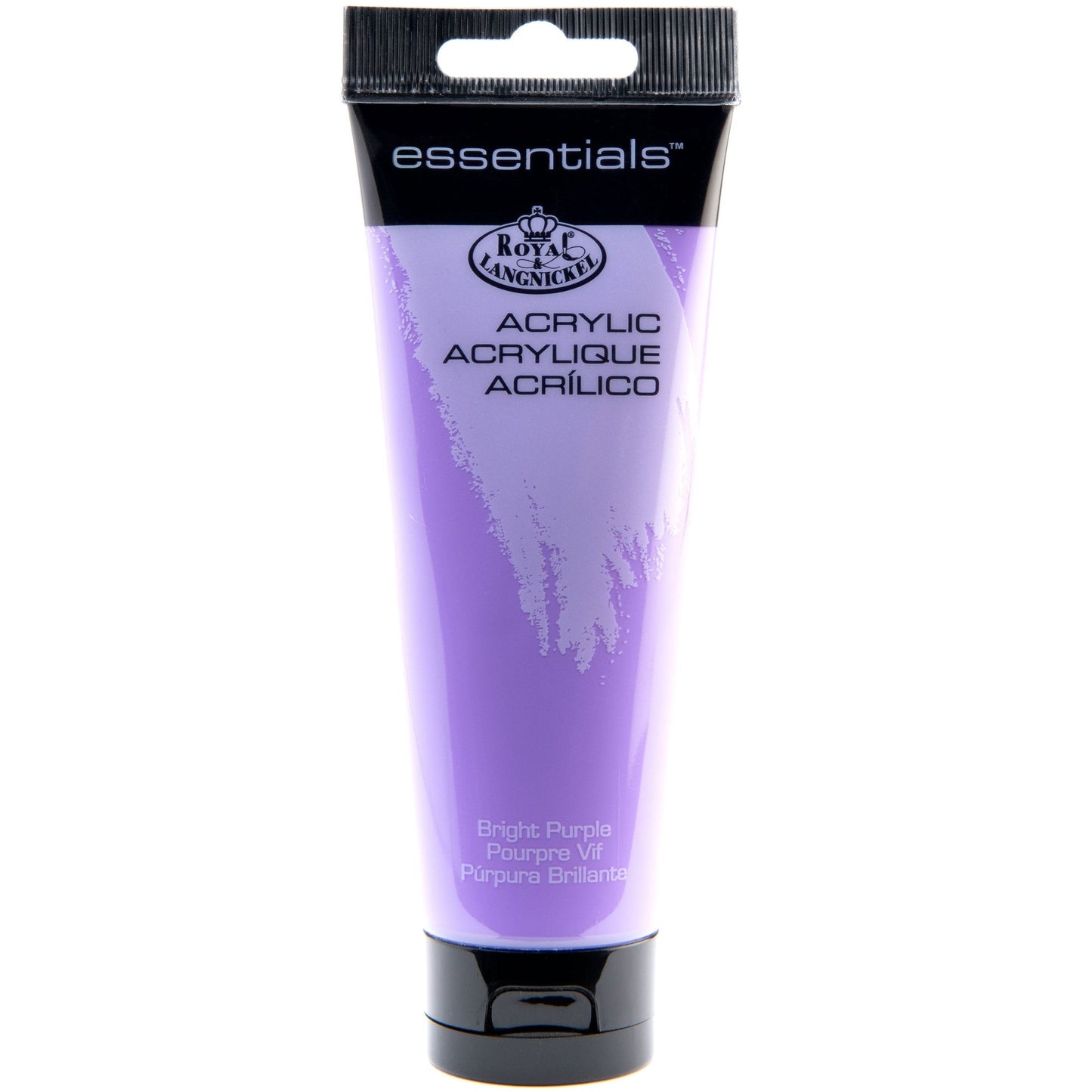 RAA-149 - Essentials™ Bright Purple 120 ml Acrylic Paint Tube on white