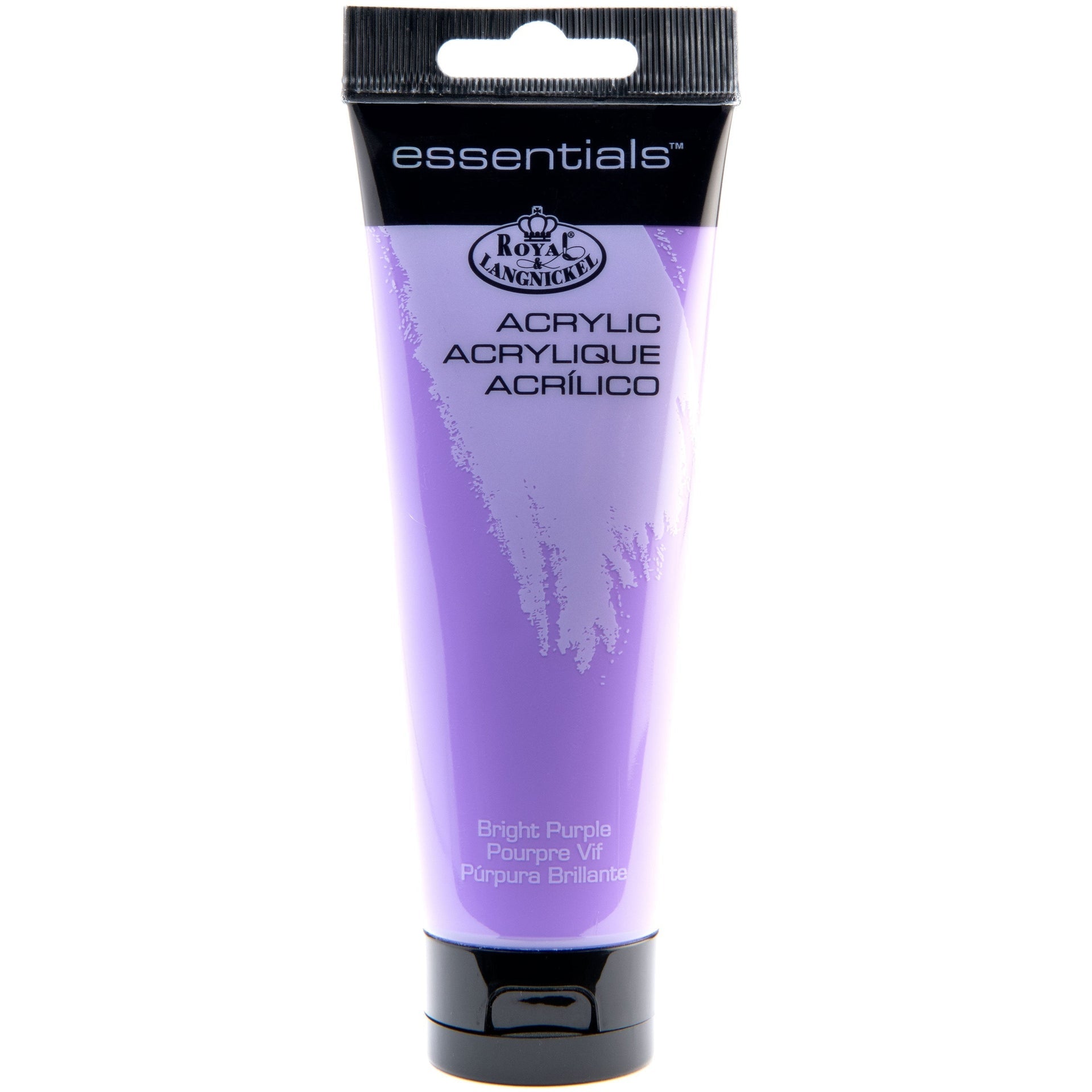 RAA-149 - Essentials™ Bright Purple 120 ml Acrylic Paint Tube on white