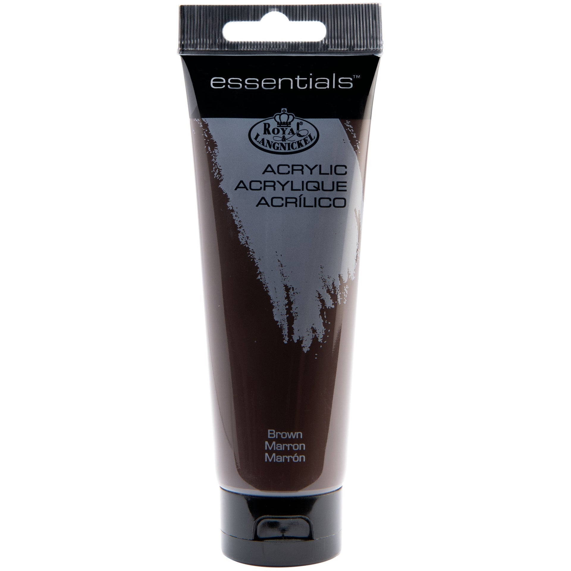 RAA-152 - Essentials™ Brown 120 ml Acrylic Paint Tube on white