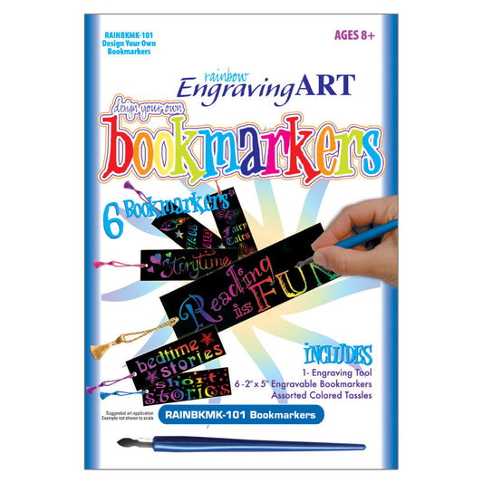 RAINBKMK-101 - Engraving Art™ Design Your Own Bookmarkers - 13pc