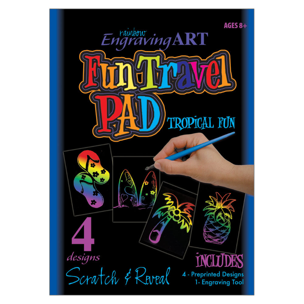 RAINPAD-101 - Engraving Art™ Tropical Fun Fun Travel Pad