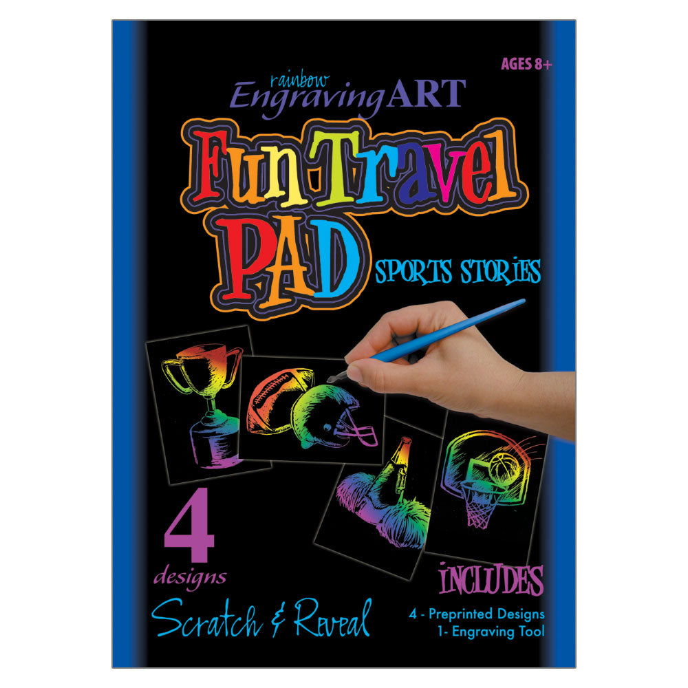 RAINPAD-105 - Engraving Art™ Sports Stories Fun Travel Pad