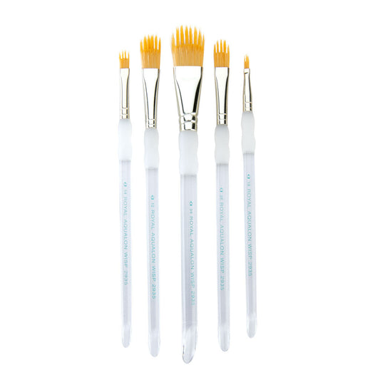 RAQUA-201 - Aqualon Wisp™ 5pc Filbert Brush Set