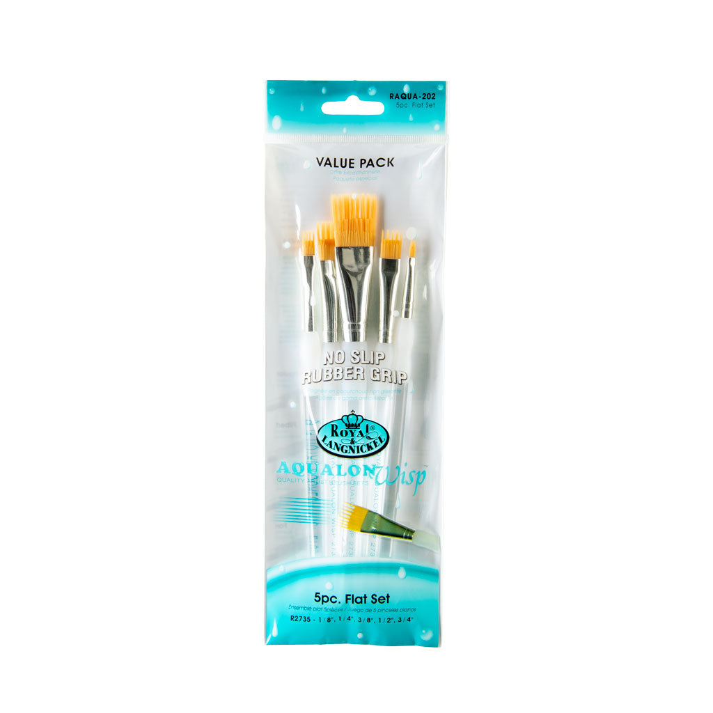 RAQUA-202 | Aqualon Wisp™ 5pc Flat Brush Set