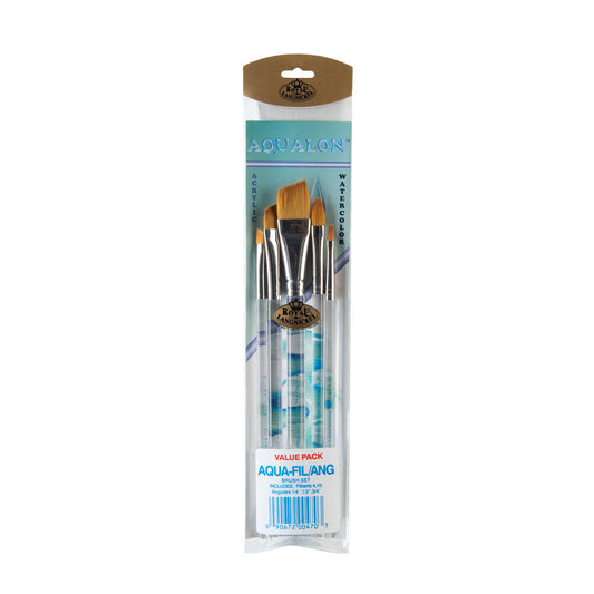 RAQUA-FIL/ANG | Aqualon™ 5pc Filbert/Angular Brush Set