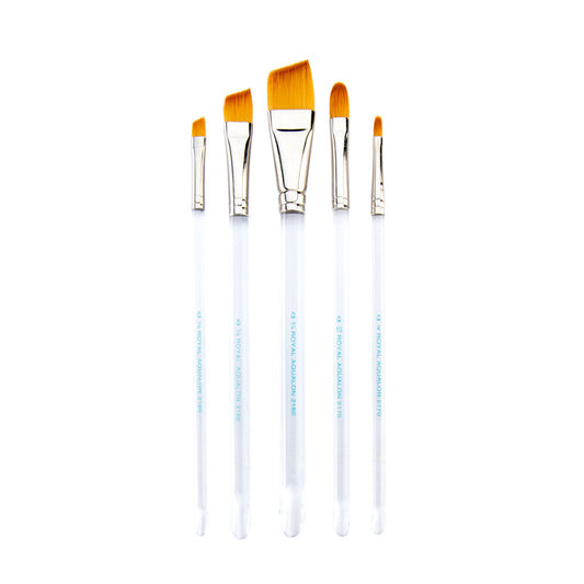 RAQUA-FIL/ANG - Aqualon™ 5pc Filbert/Angular Brush Set