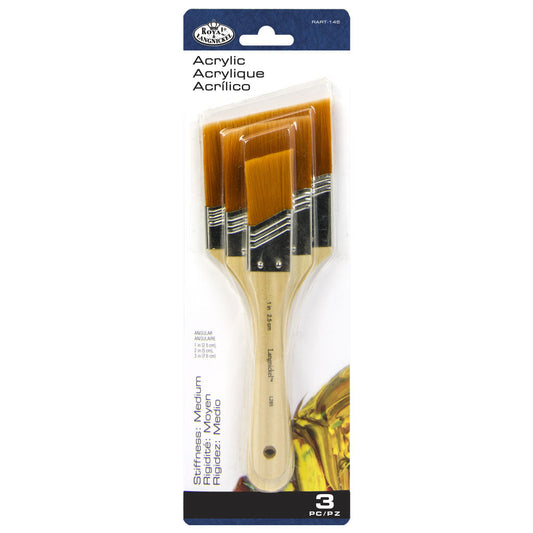 RART-145 - 3pc Golden Taklon Large Area Angular Brush Set