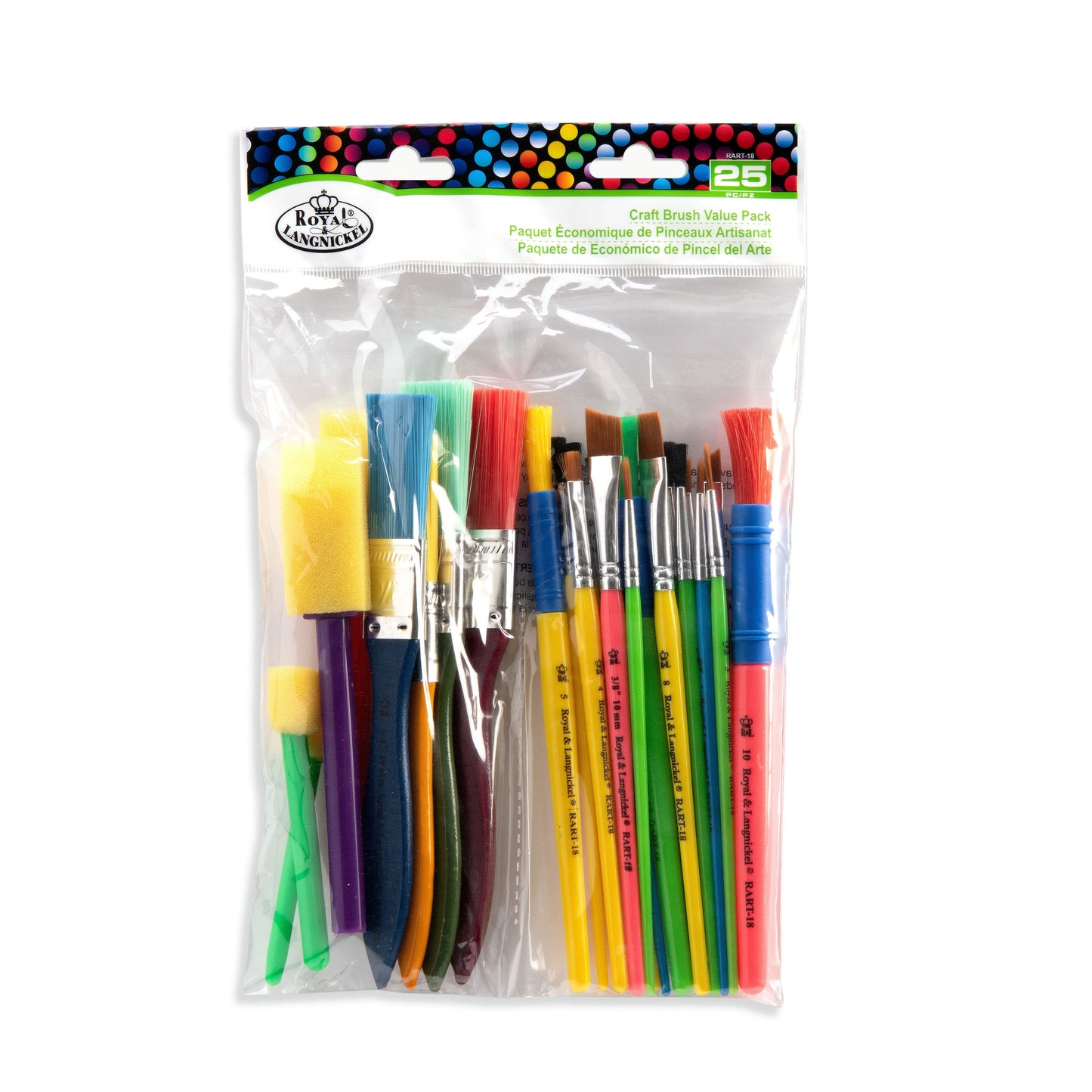 RART-18 - Craft Brushes - 25pc packaging front