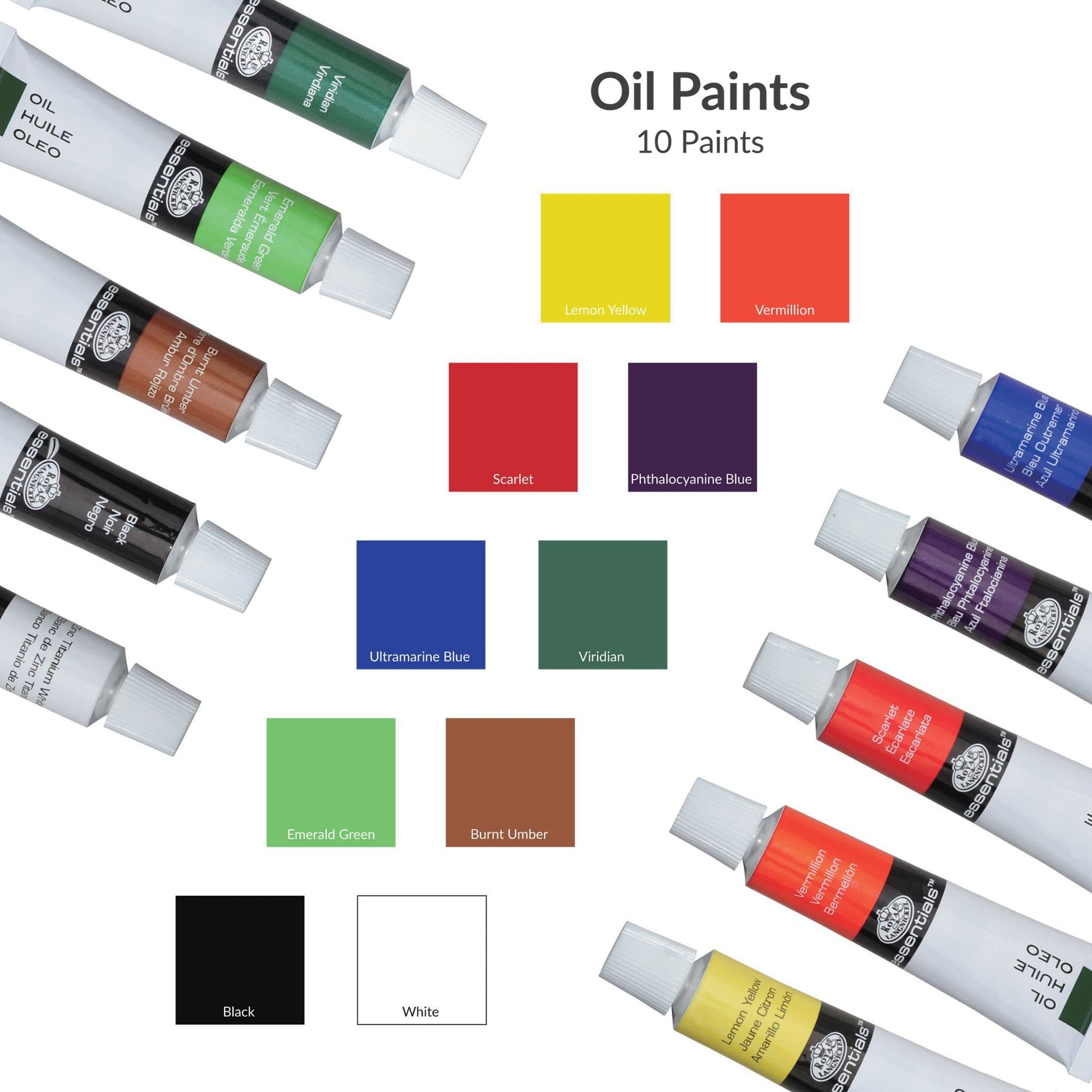 RART-2006 - Essentials™ 15pc Oil Painting Art Set infographic 2