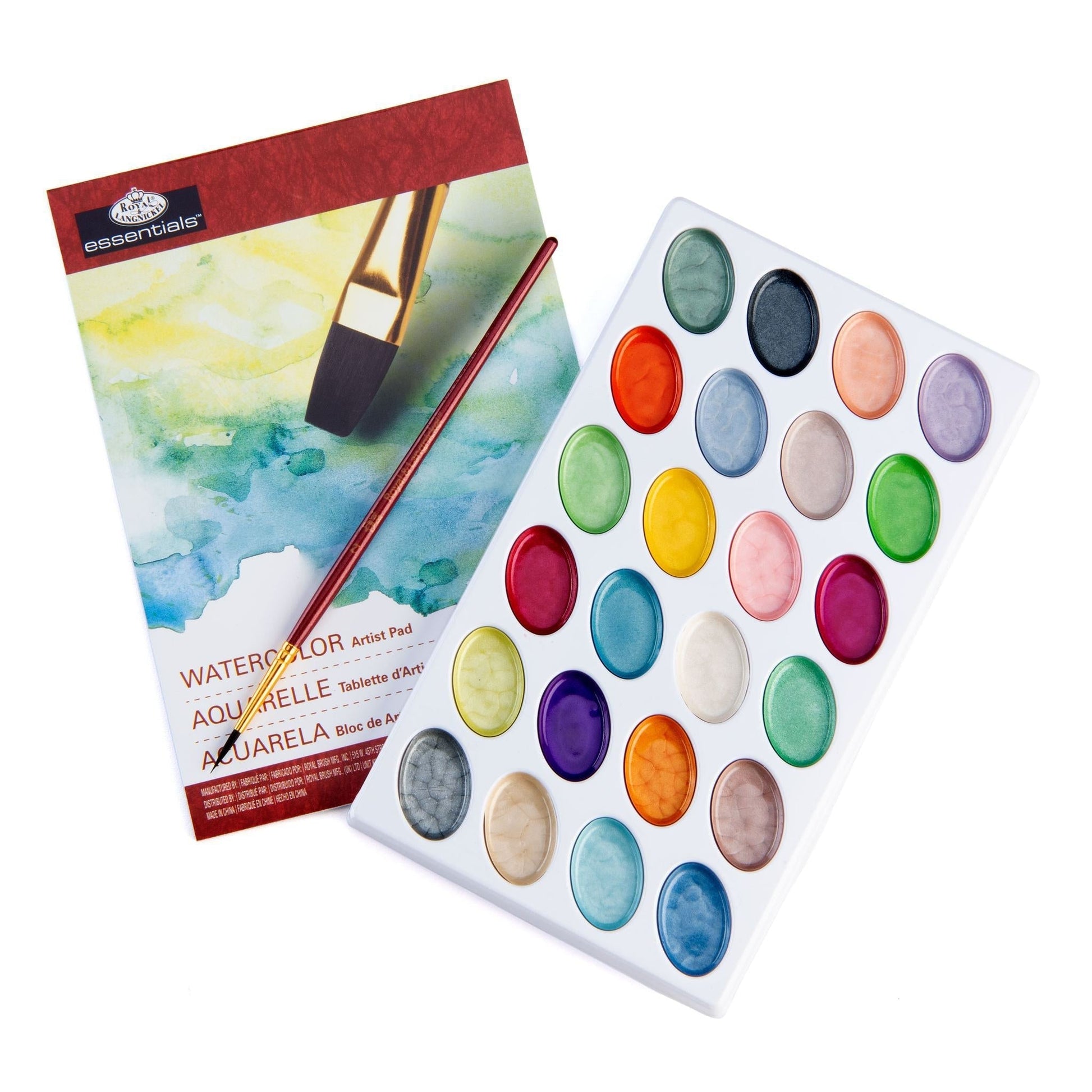 RART-2008 - Essentials™ 26pc Pearlescent Watercolor Painting Art Set glam 3