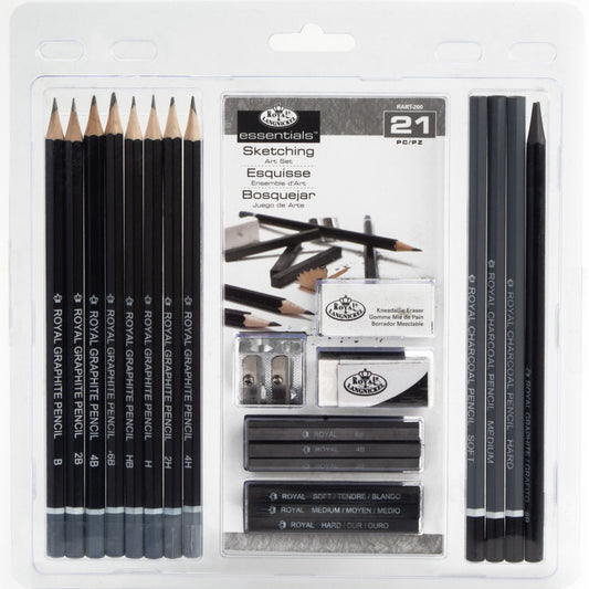 RART-200 - Essentials™ 21pc Sketching Pencil Art Set packaging front