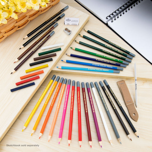 RART-201 - Colour Pencil Drawing Set - 36pc glam