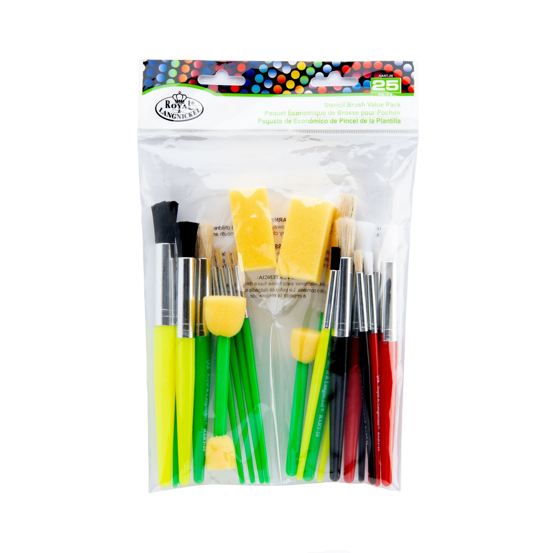 RART-20 - Stencil Brushes - 25pc packaging front