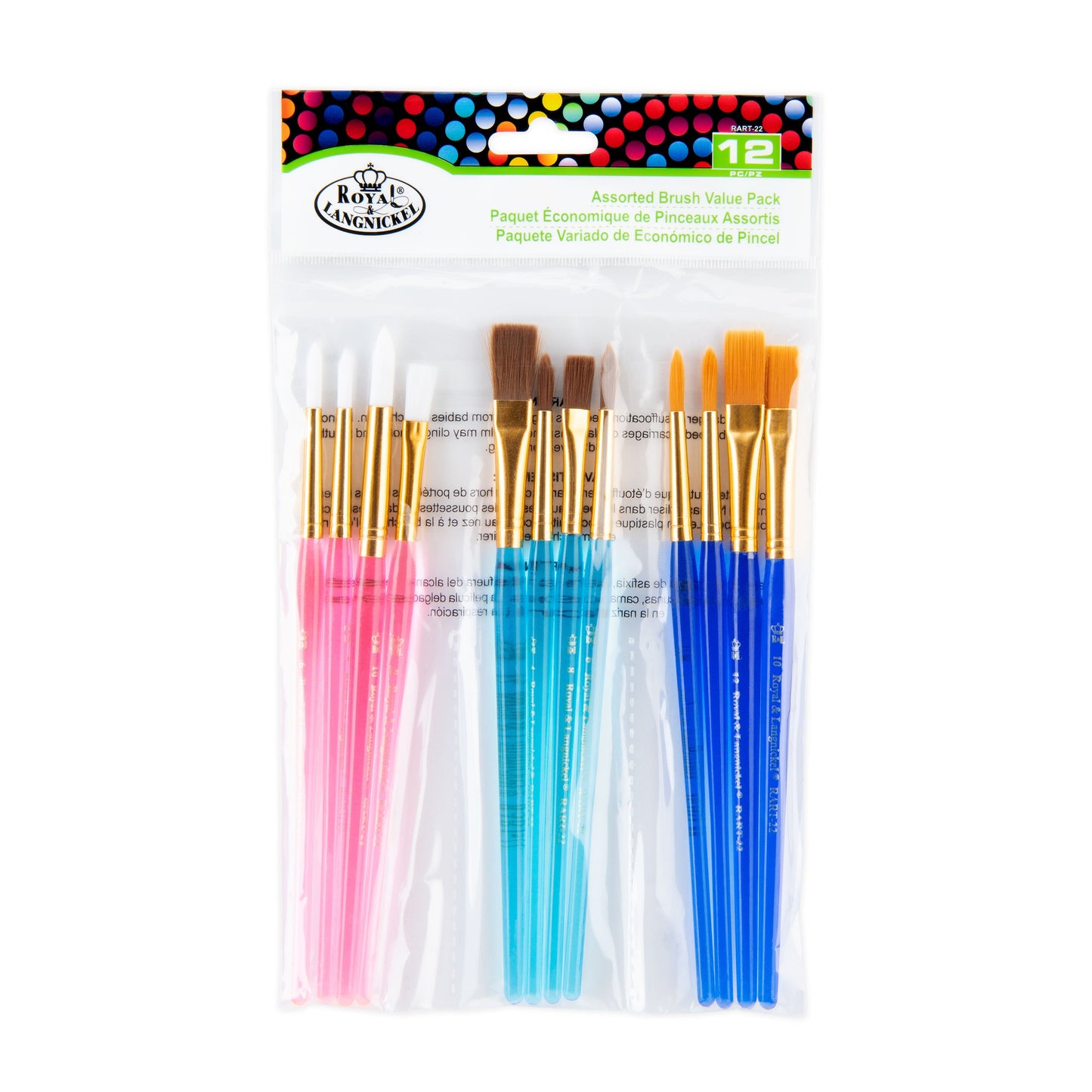 RART-22 - Assorted Brush Value Pack - 12pc packaging front