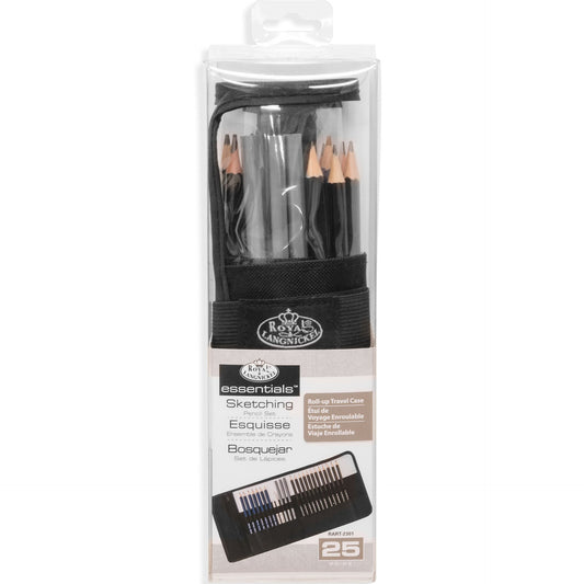 RART-2301 - Essentials™ 25pc Sketching Pencil Set with Case packaging front