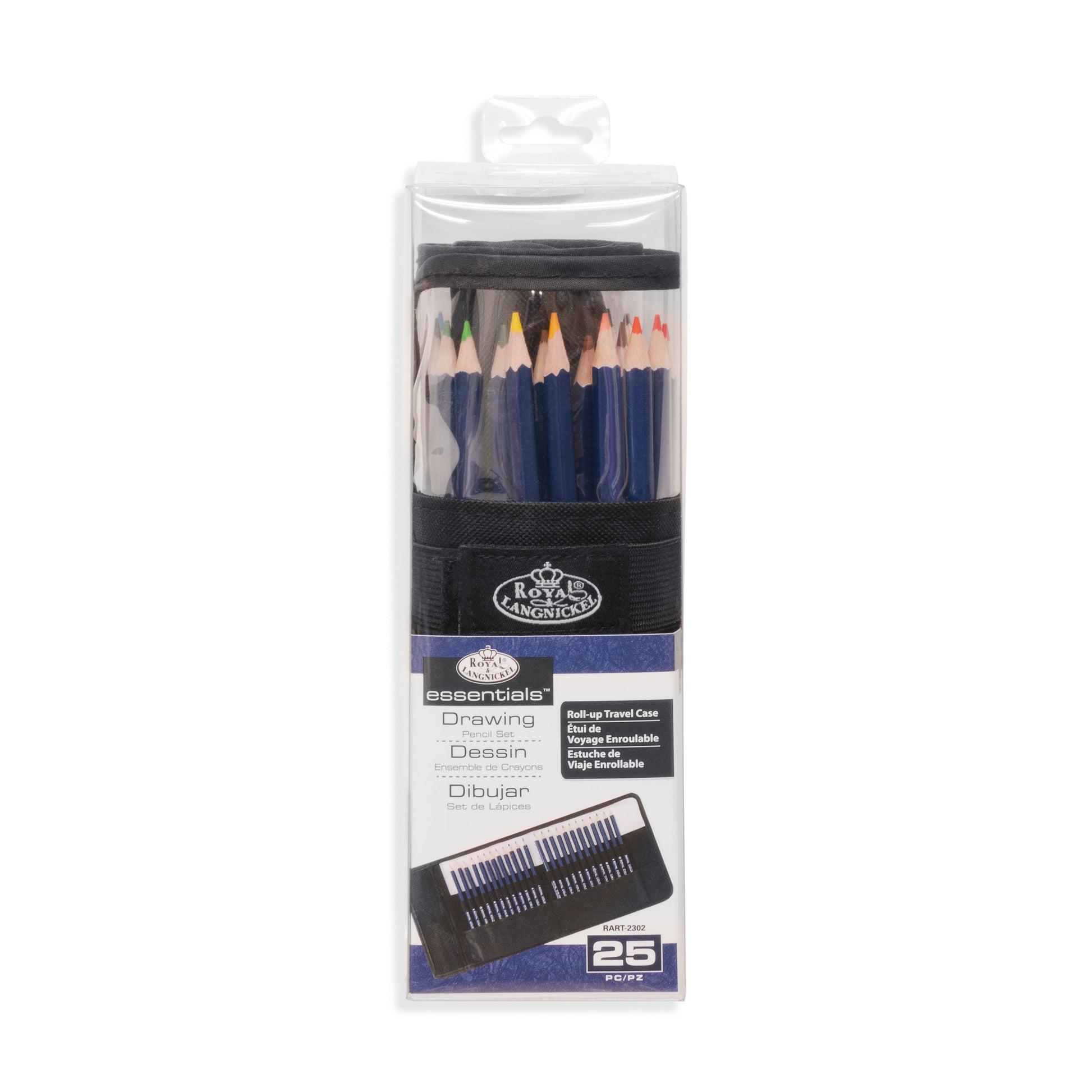 RART-2302 - Essentials™ 25pc Drawing Pencil Set with Case packaging front