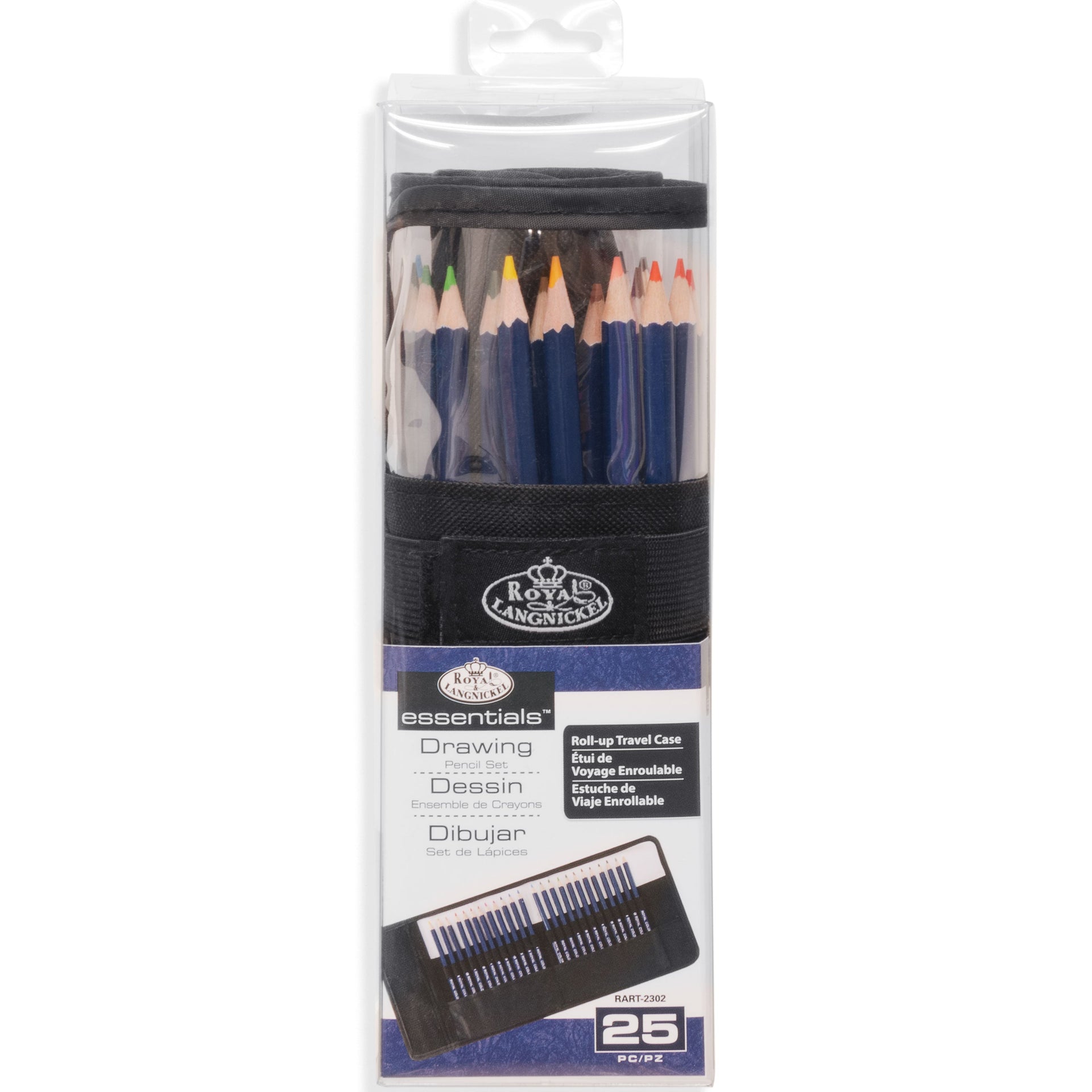 RART-2302 | Essentials™ 25pc Drawing Pencil Set with Case – Royal