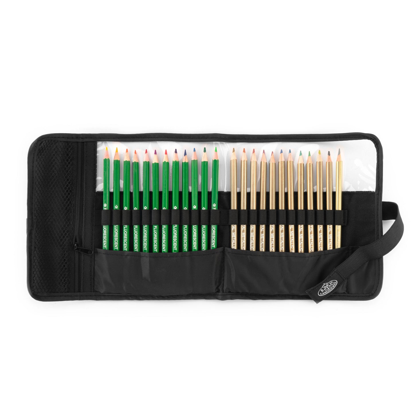 RART-2303 - Essentials™ 25pc Flourescent/Metallic Pencil Set with Case