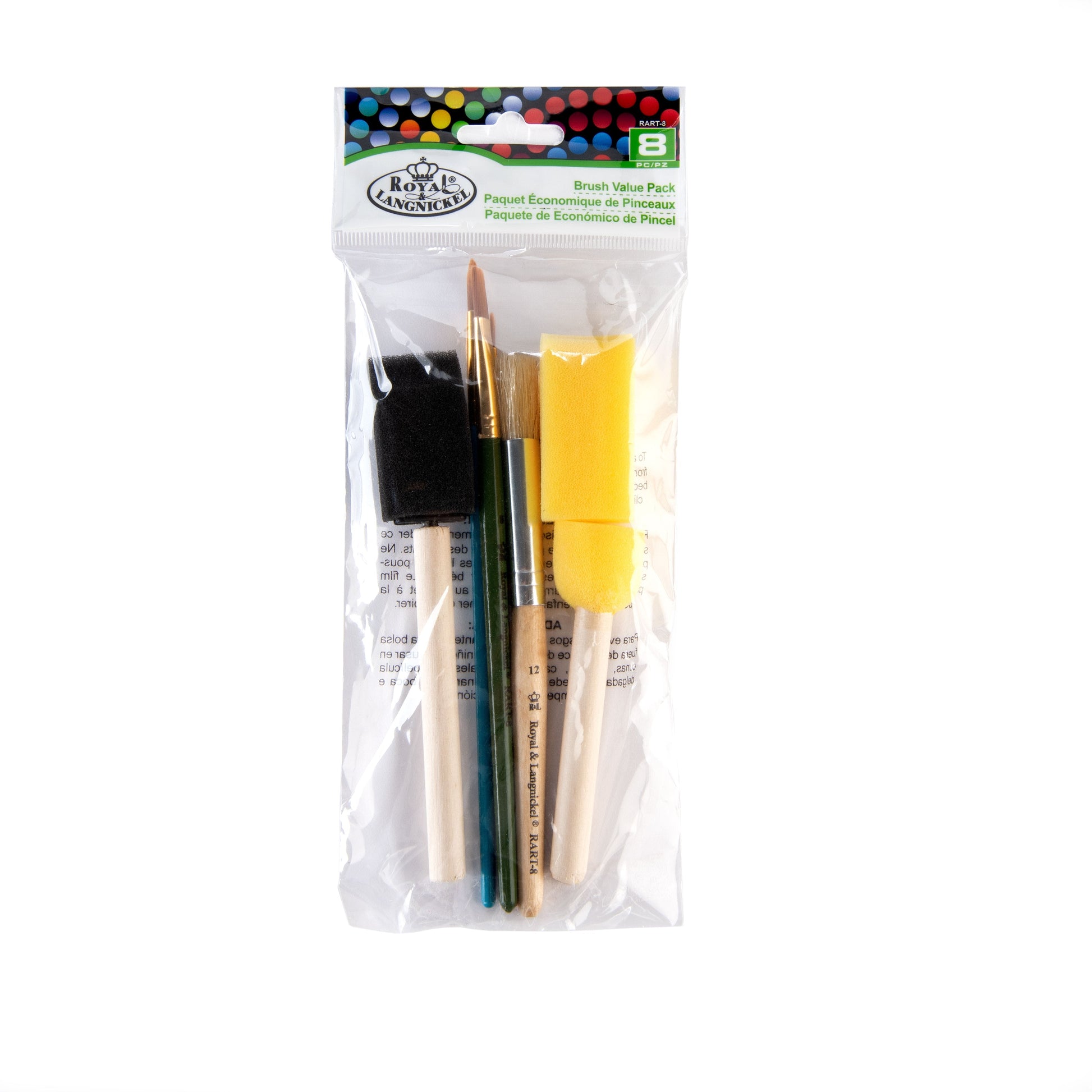 RART-8 - Brush Value Pack - 8pc packaging front