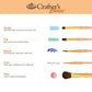 RCC 211 - Crafter's Choice™ 4pc Camel Hair Round Brush Set infographic 2