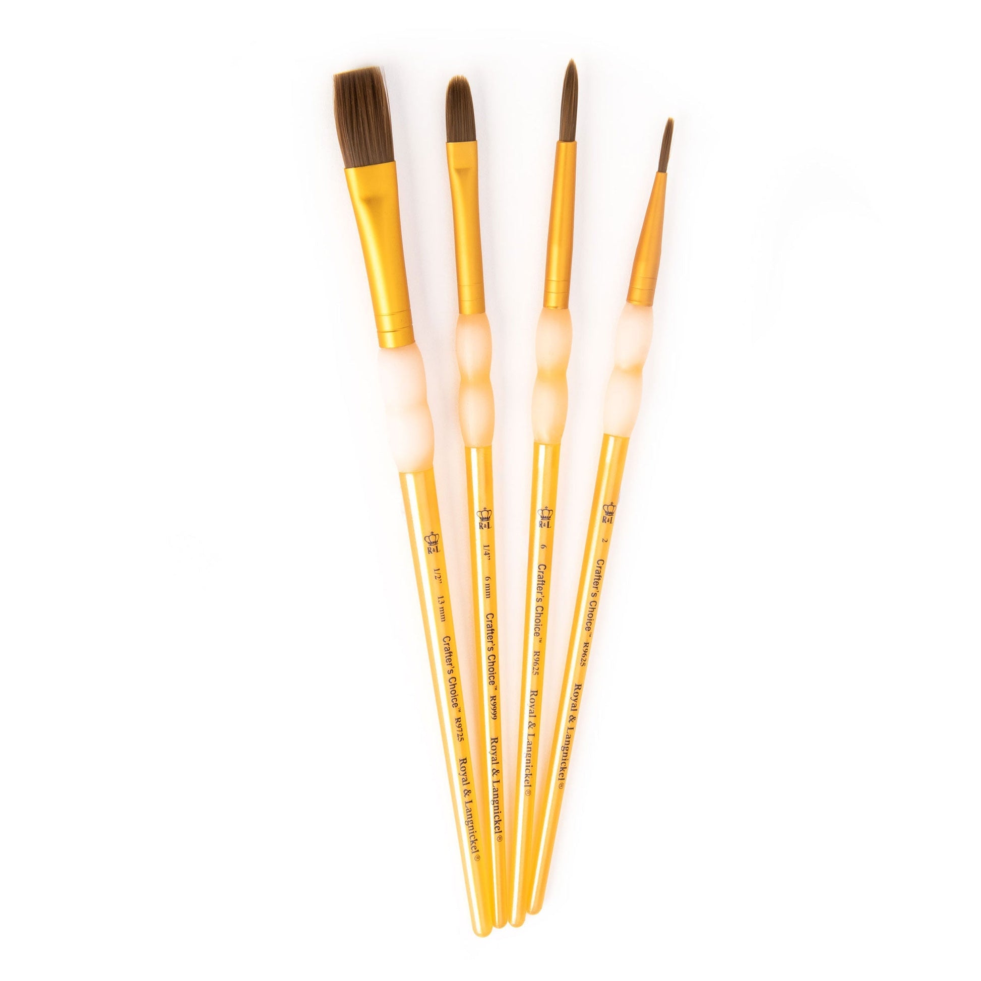 RCC 212 - Crafter's Choice™ 4pc Synthetic Camel Hair Variety Brush Set