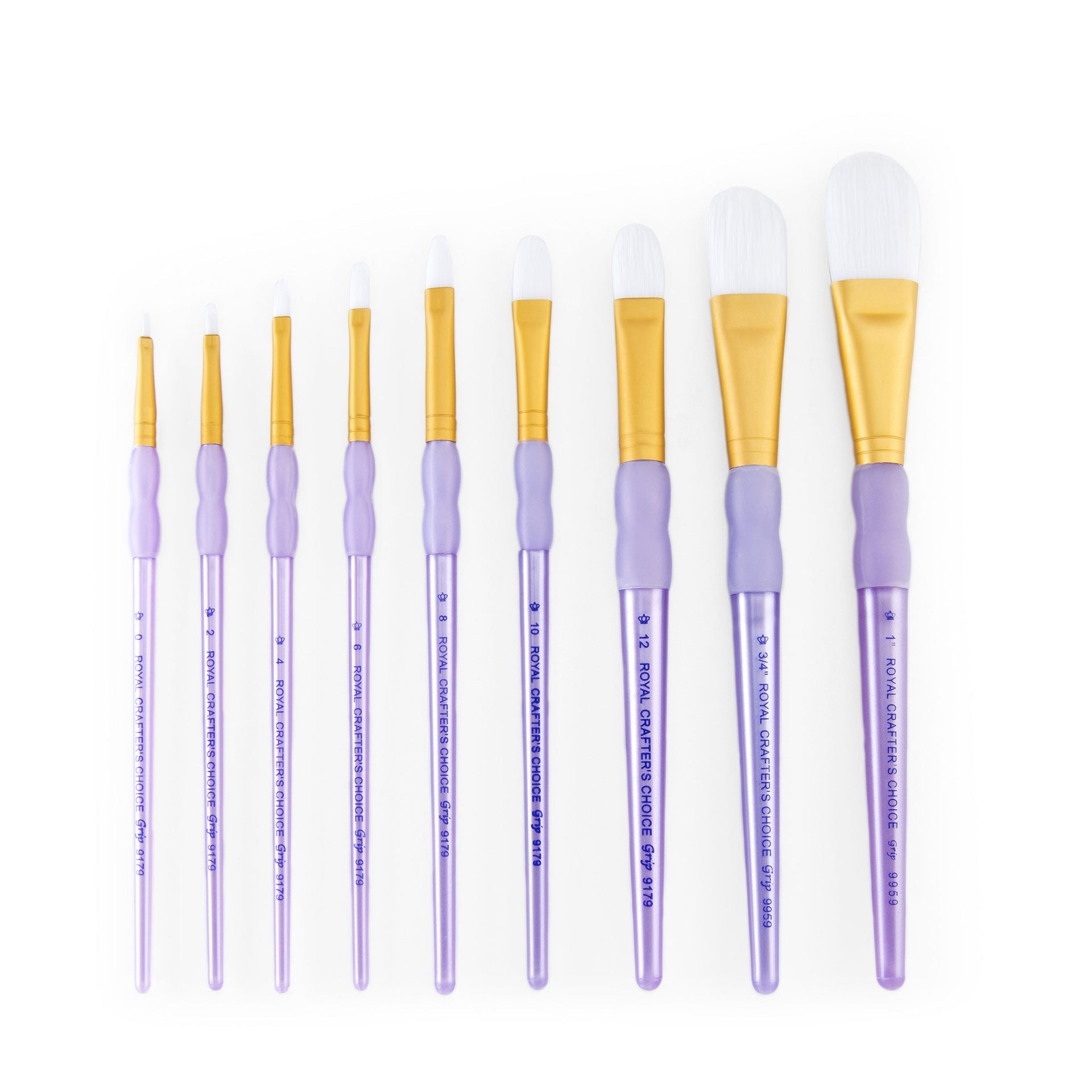 Set 24 Pennelli Taklon Clear Choice – Piatti Dal N.2 Al N.12 – Manici Acrilici – Per Pittura A Base D’Acqua