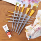 RCC 311 - Crafter's Choice™ 9pc Brown Taklon Filbert/Wash Brush Set glam 2