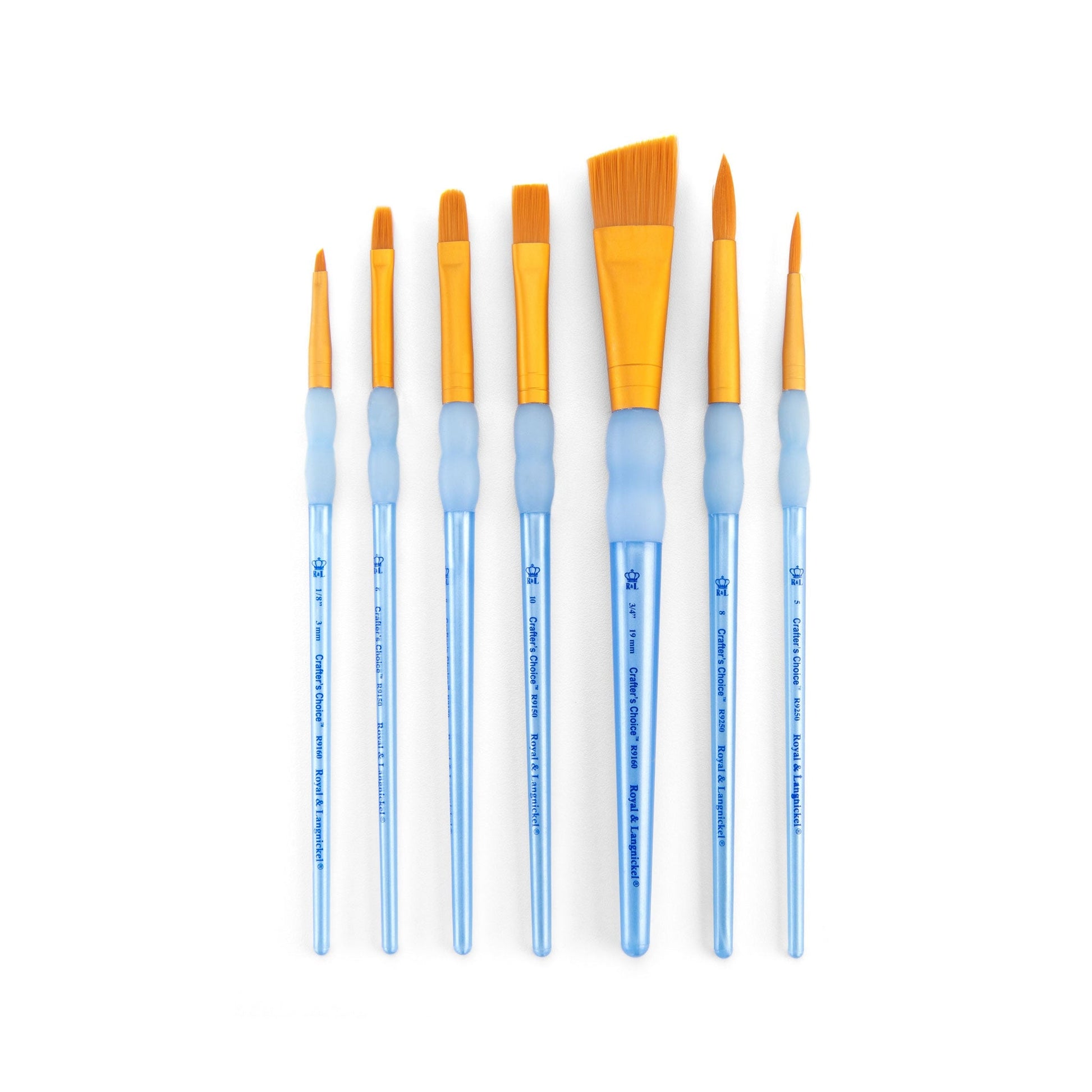 RCC 404 - Crafter's Choice™ 7pc Golden Taklon Variety Brush Set