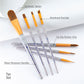 RCC 409 - Crafter's Choice™ 7pc Brown Taklon Variety Brush Set infographic 1