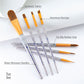 RCC 409 - Crafter's Choice™ 7pc Brown Taklon Variety Brush Set infographic 1