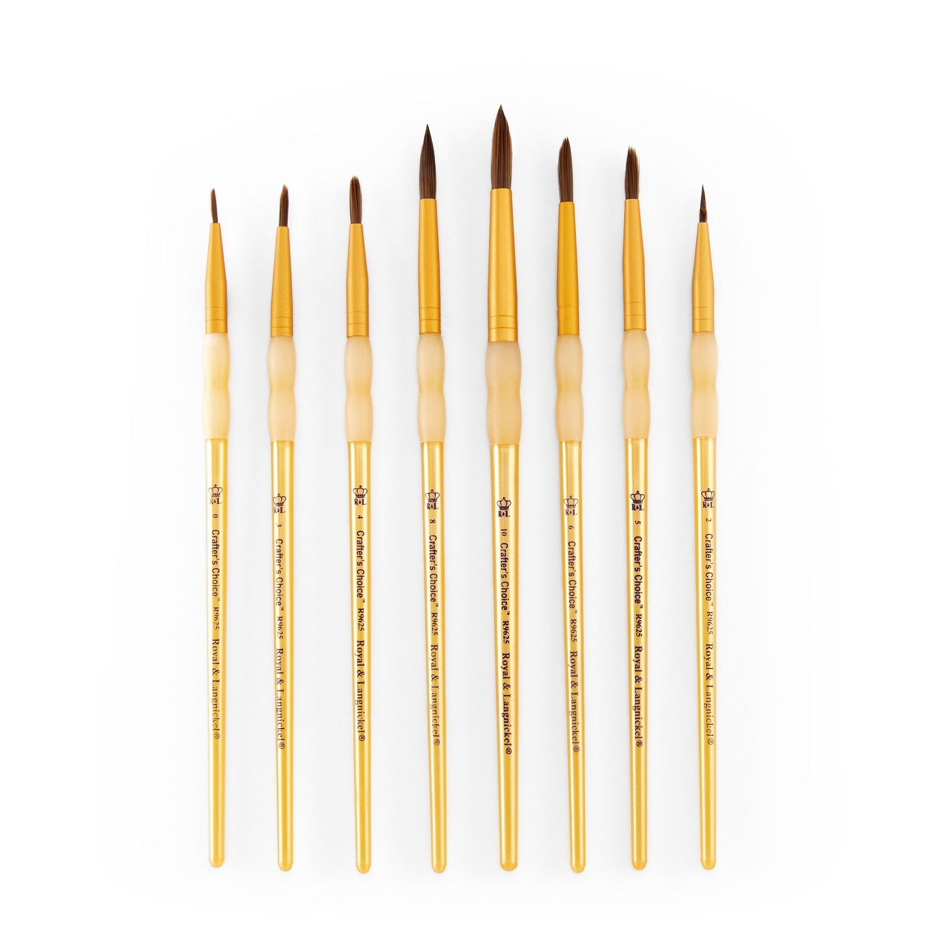 RCC 412 - Crafter's Choice™ 8pc Camel Hair Round Brush Set