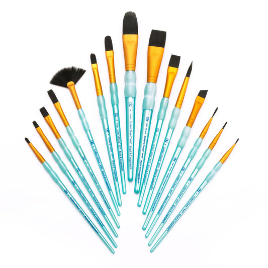 RCC 603 - Crafter's Choice™ 15pc Black Taklon Variety Brush Set glam 2