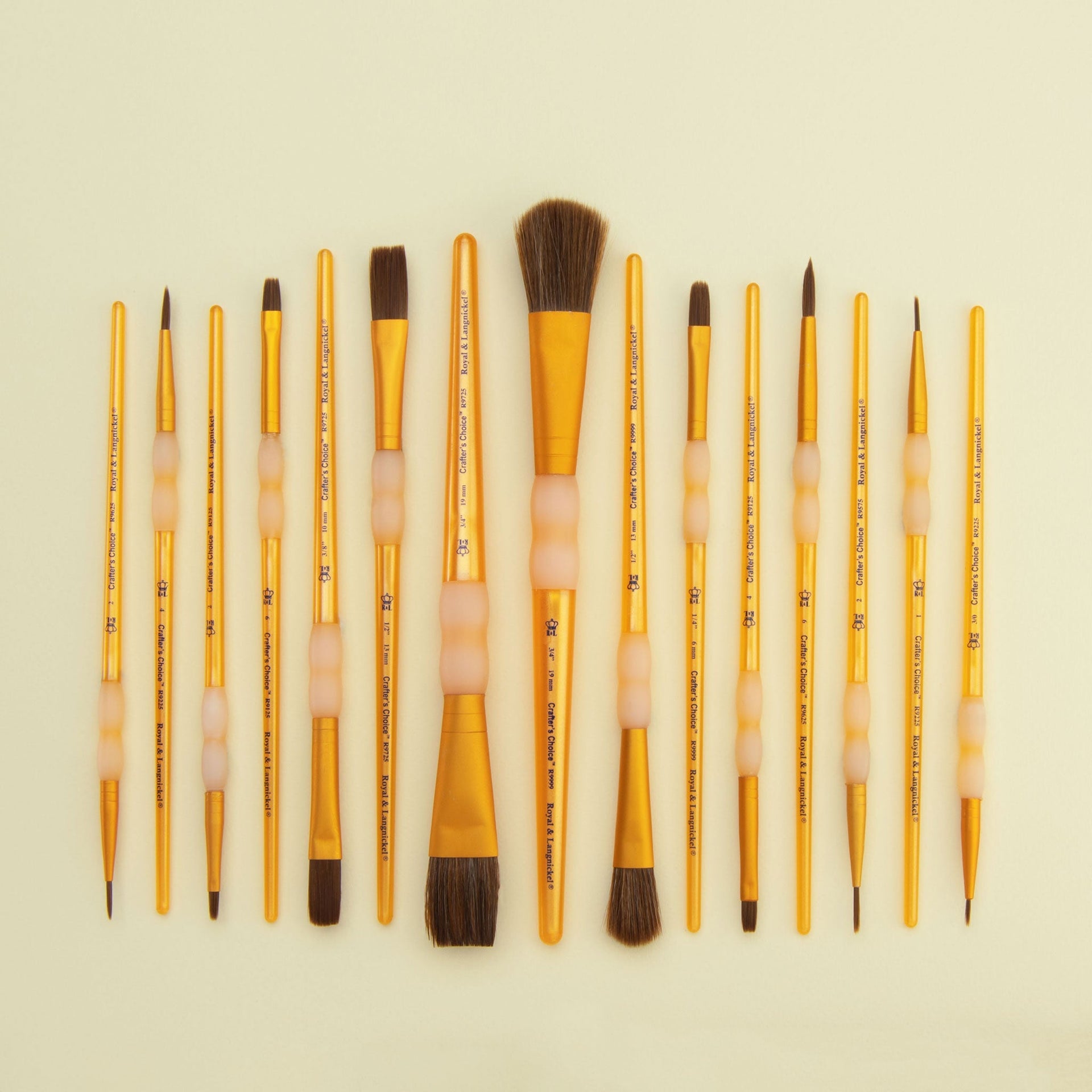 RCC 605 - Crafter's Choice™ 15pc Natural Hair Variety Brush Set glam 1
