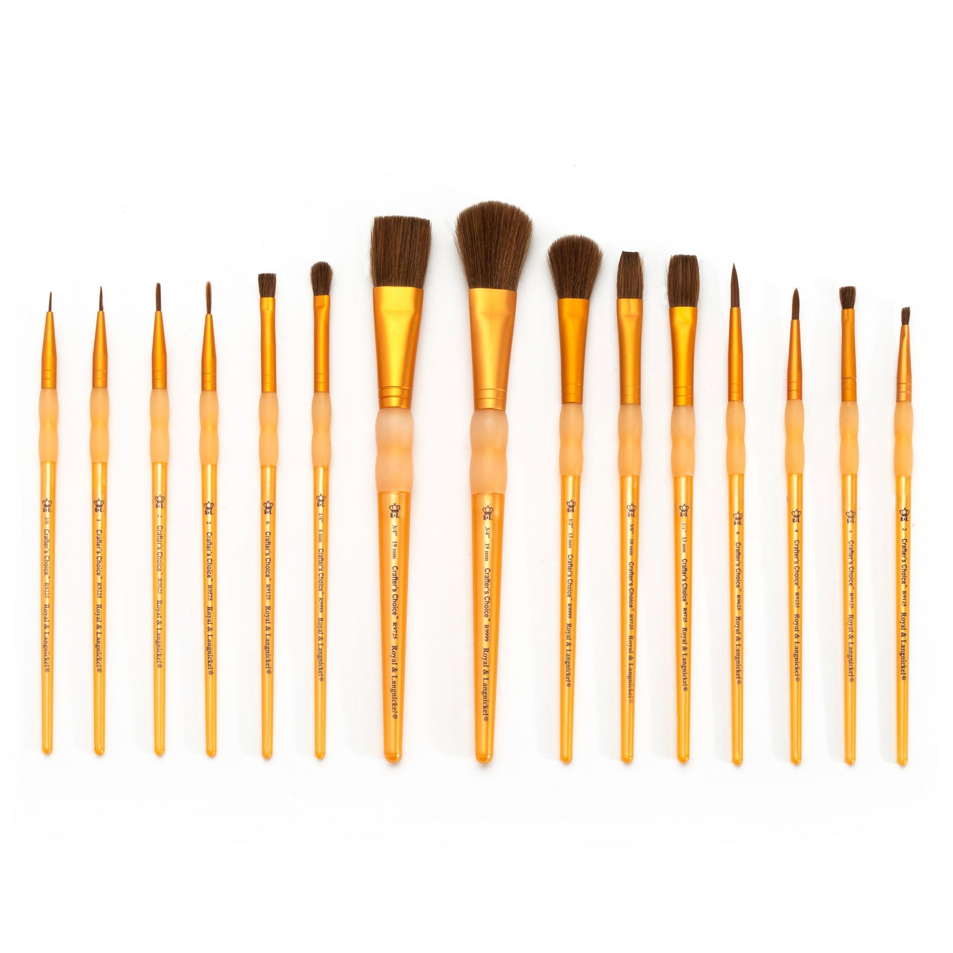 RCC 605 - Crafter's Choice™ 15pc Natural Hair Variety Brush Set