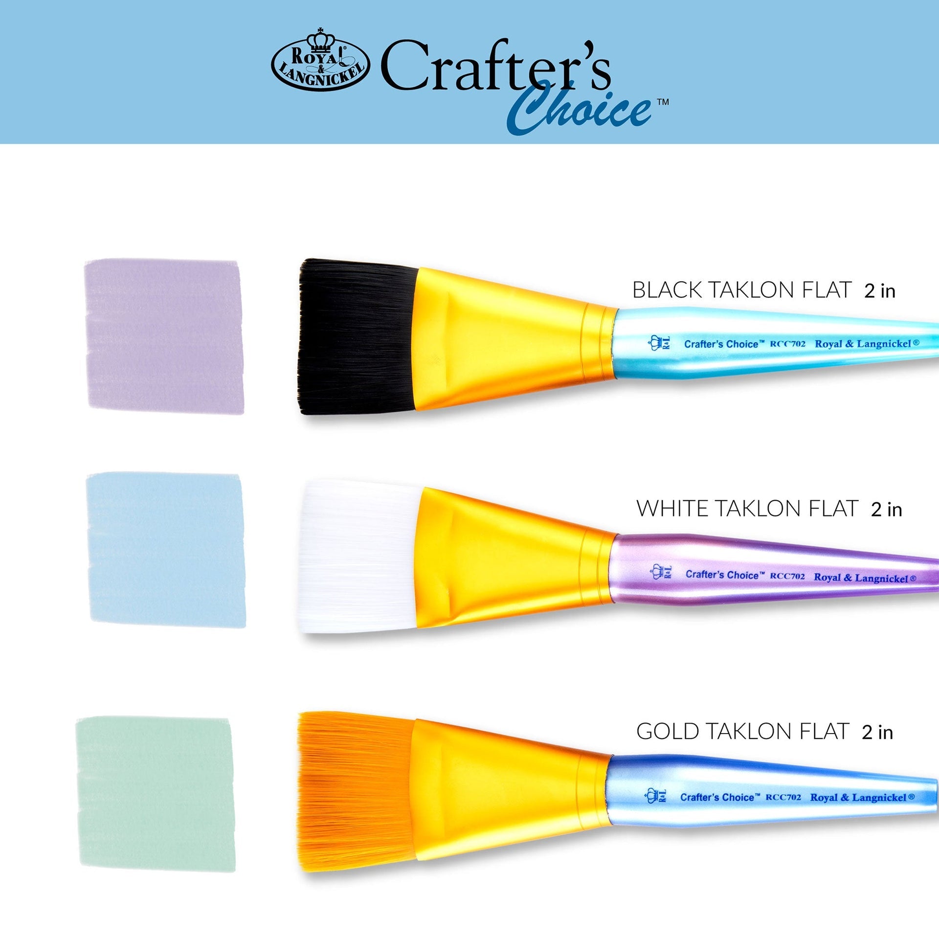 RCC 702 | Crafter's Choice™ 3pc Variety Jumbo Brush Set – Royal