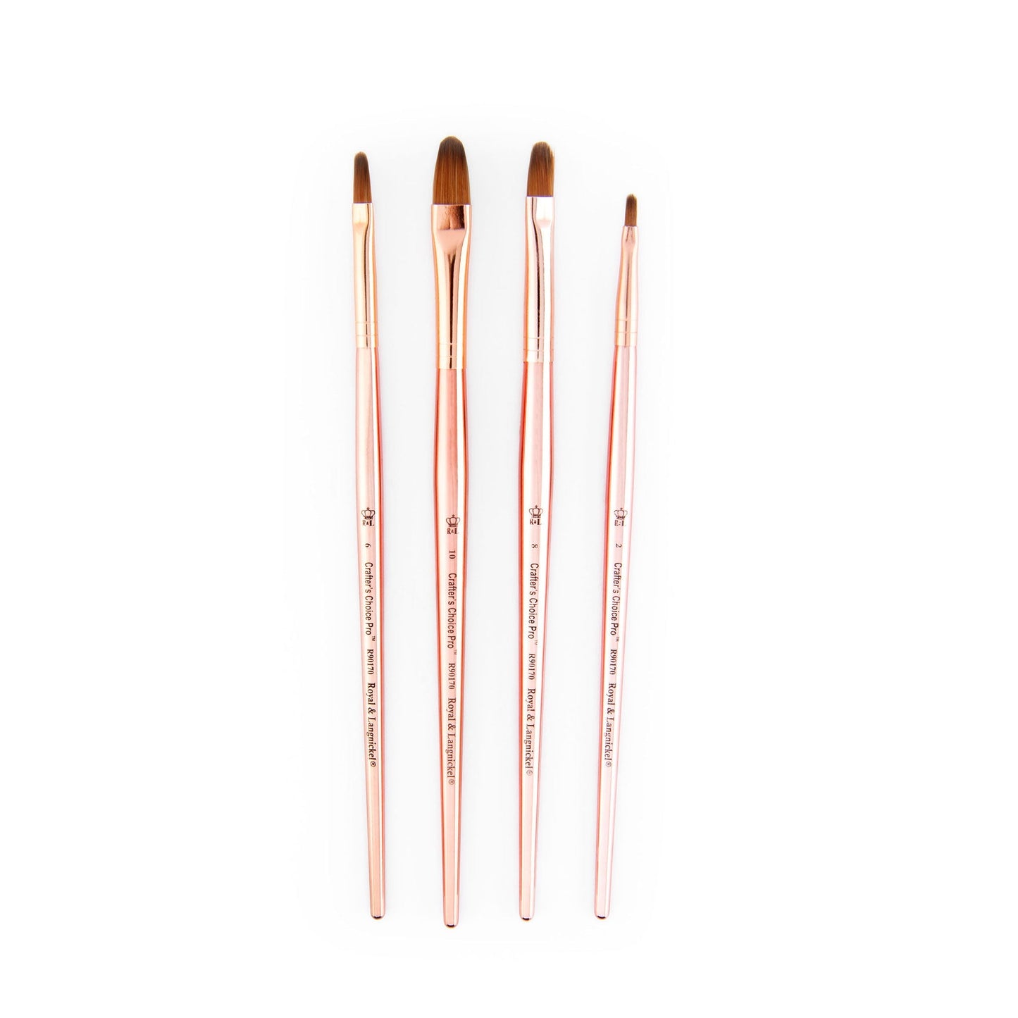 RCC PRO104-ZP - Crafter's Choice™ Pro 4pc Synthetic Sable Filbert Brush Set