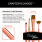 RCC PRO105-ZP - Crafter's Choice™ Pro 4pc Synthetic Sable Variety Brush Set infographic 1