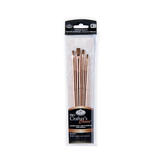 RCC PRO106-ZP - Crafter's Choice™ Pro 4pc Synthetic Sable Shader Brush Set packaging front