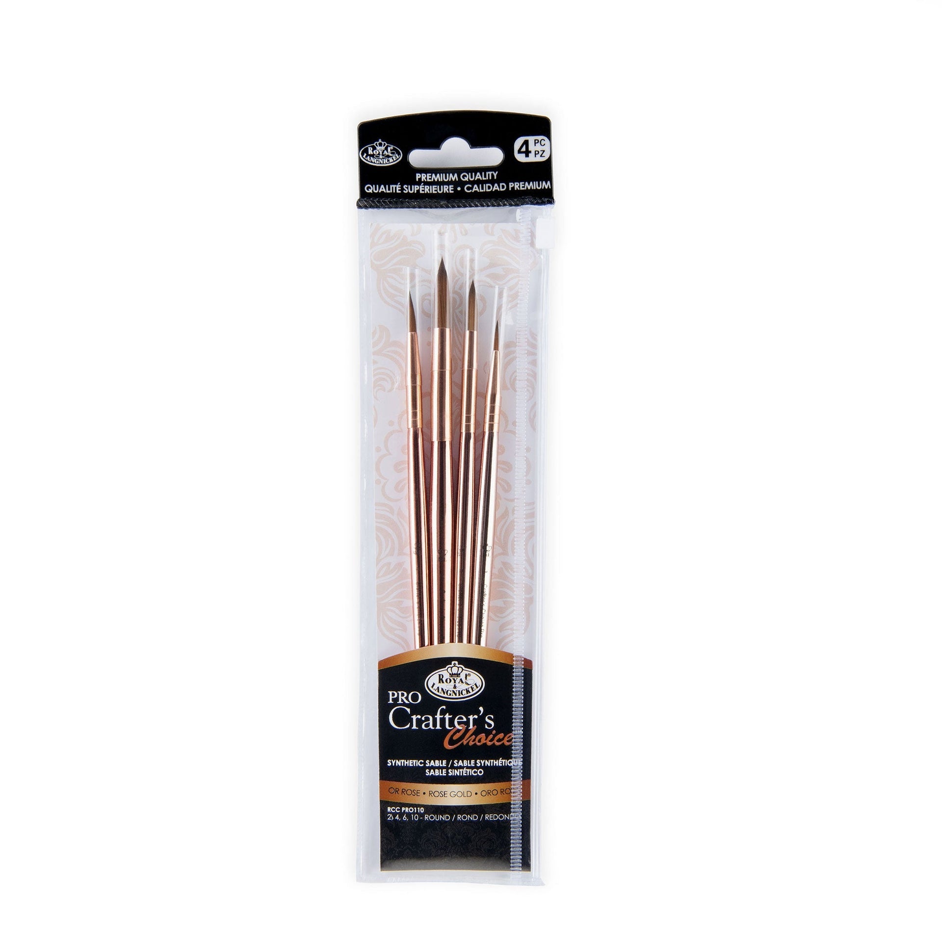 RCC PRO110-ZP | Crafter's Choice™ Pro 4pc Synthetic Sable Round