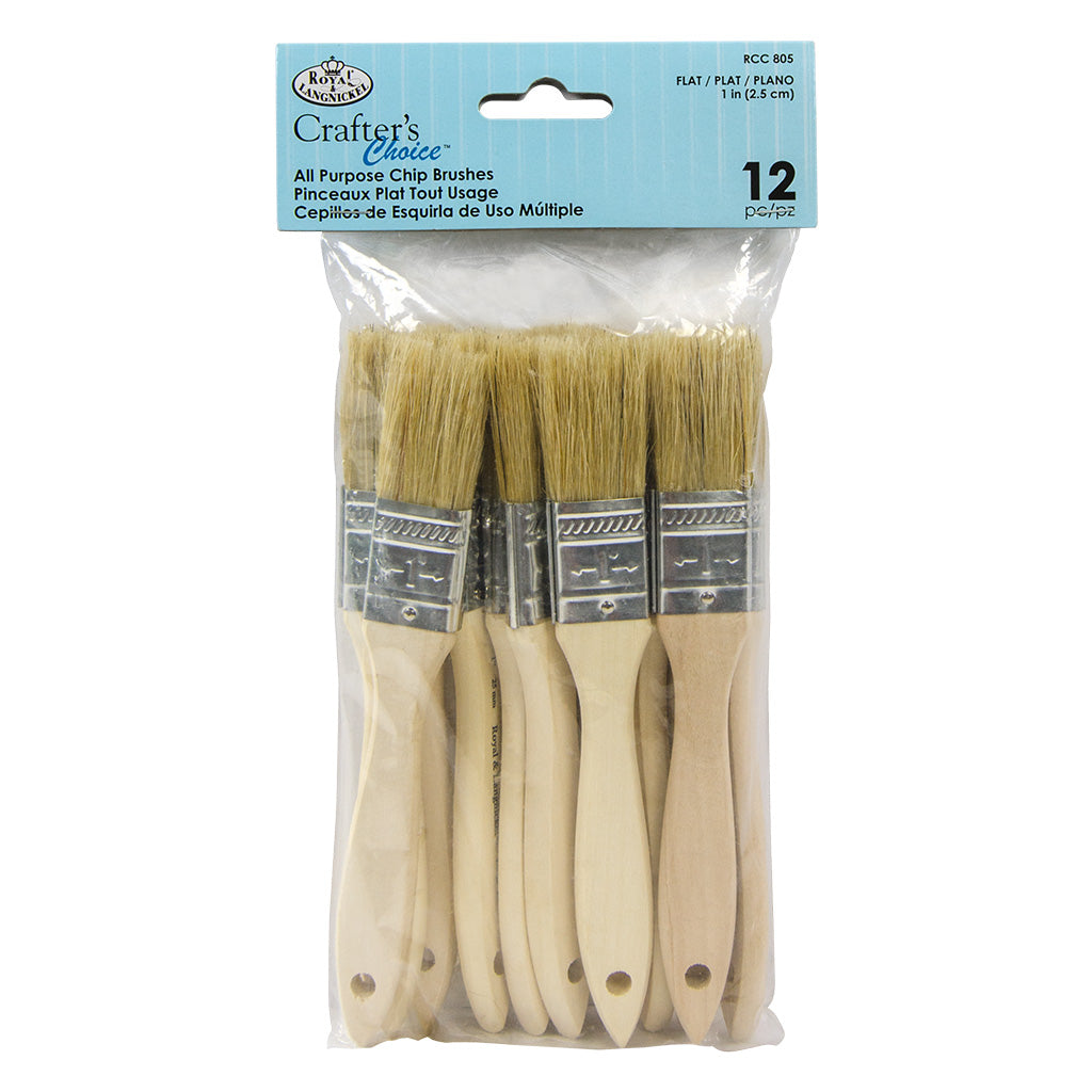 RCC 805 - Crafter's Choice™ 12pc 1" All-Purpose Chip Brushes