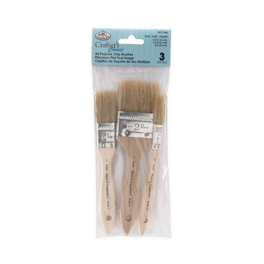 RCC 806 | Crafter's Choice™ 3pc 1/2", 1", 2" Chip Brush Set