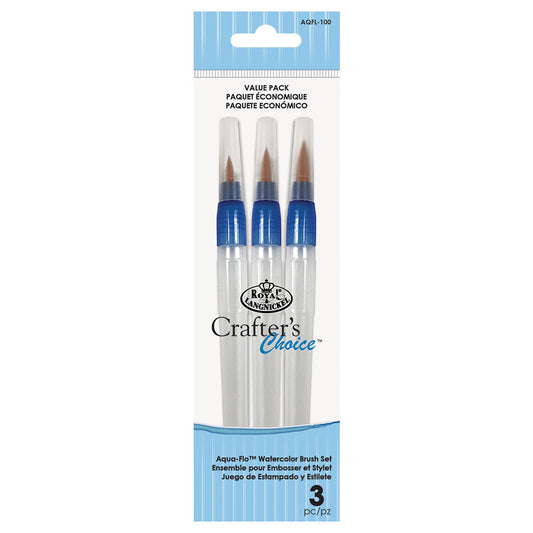 RCC 809 - Crafter's Choice™ 3pc Aqua-Flo™ Watercolor Brush Set