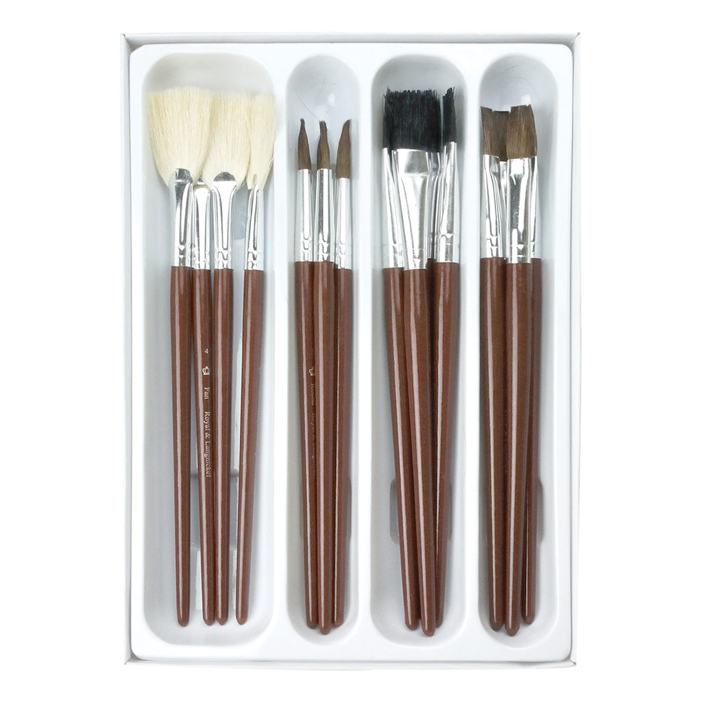 RCVP-105 | Classroom 16pc Ceramic Glaze Variety Brush Set