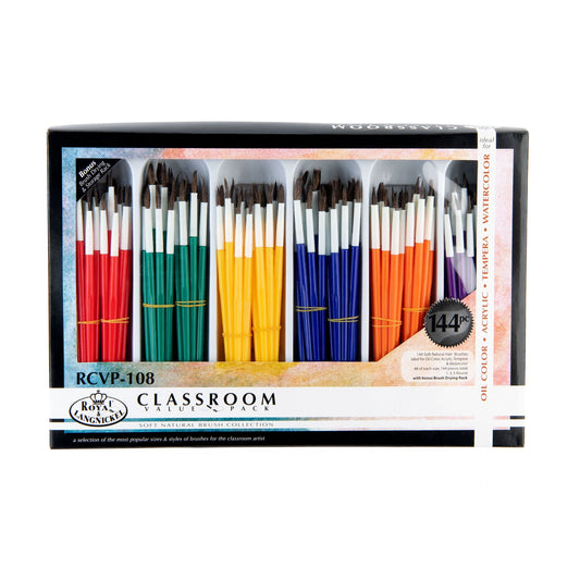 RCVP-108 - 144pc Soft Natural Hair Brush Set packaging front