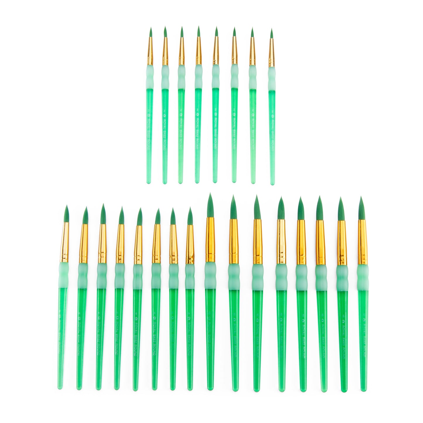 RCVP-BK202 - Big Kid's Choice™ 24pc Acrylic & Watercolor Round Brush Set