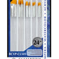 RCVP-CL501 | Clear Choice 24pc Golden Taklon Flat Brush Set