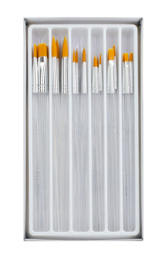 RCVP-CL503 | Clear Choice 24pc Golden Taklon Combo Brush Set